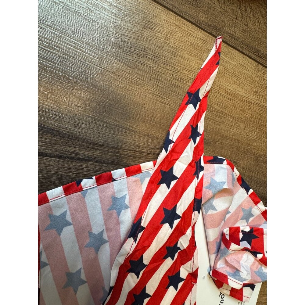$4 WHEN BUNDLED Patriotic Red White Blue American Flag Dog Bandana L/XL - Picture 5 of 9